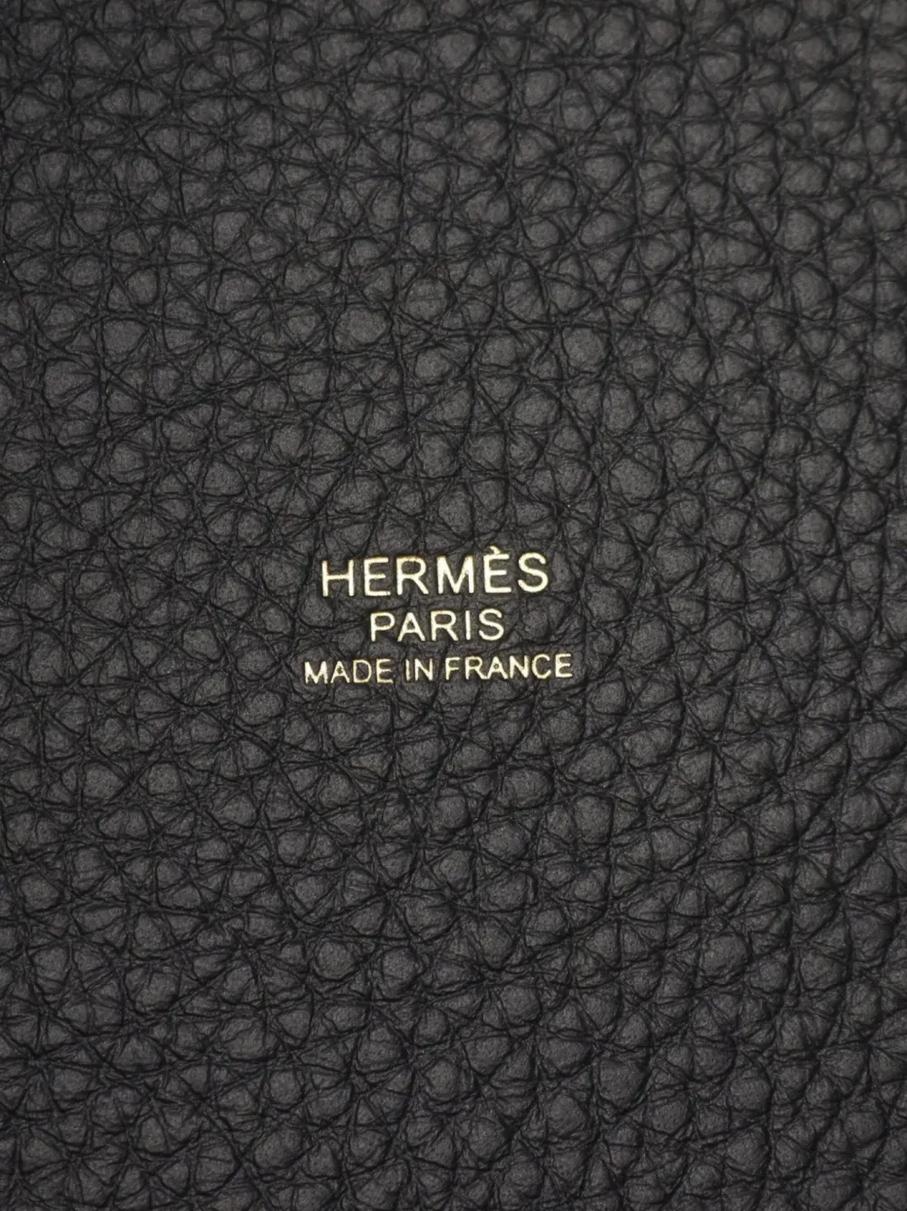 Pre-owned Hermes 2025 Picotin Mm Leather Handbag In Black