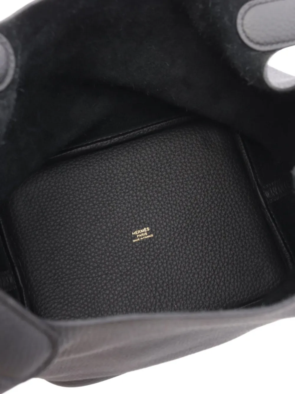 Pre-owned Hermes 2025 Picotin Mm Leather Handbag In Black