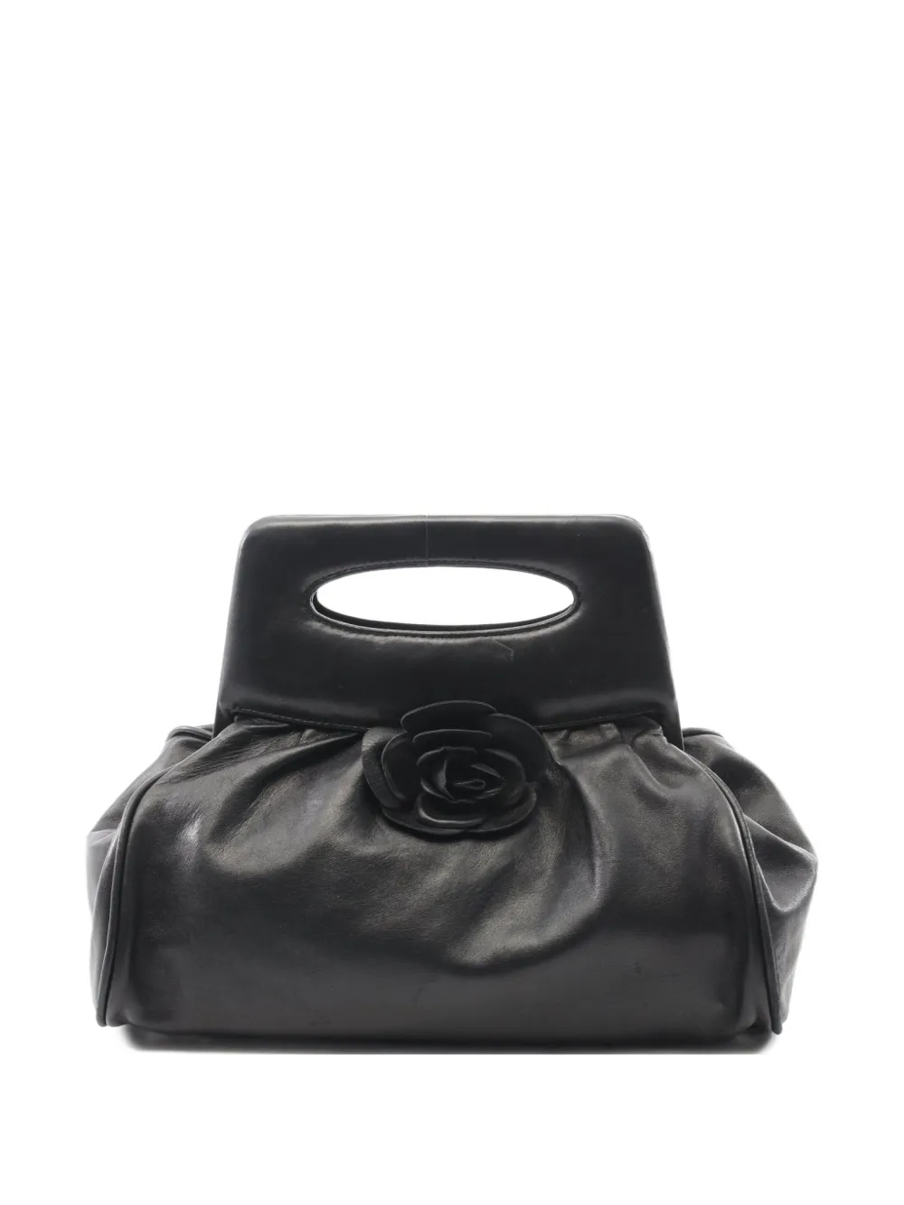 CHANEL Pre-Owned 2003-2004 Camellia top-handle clutch bag | Black | Image 1