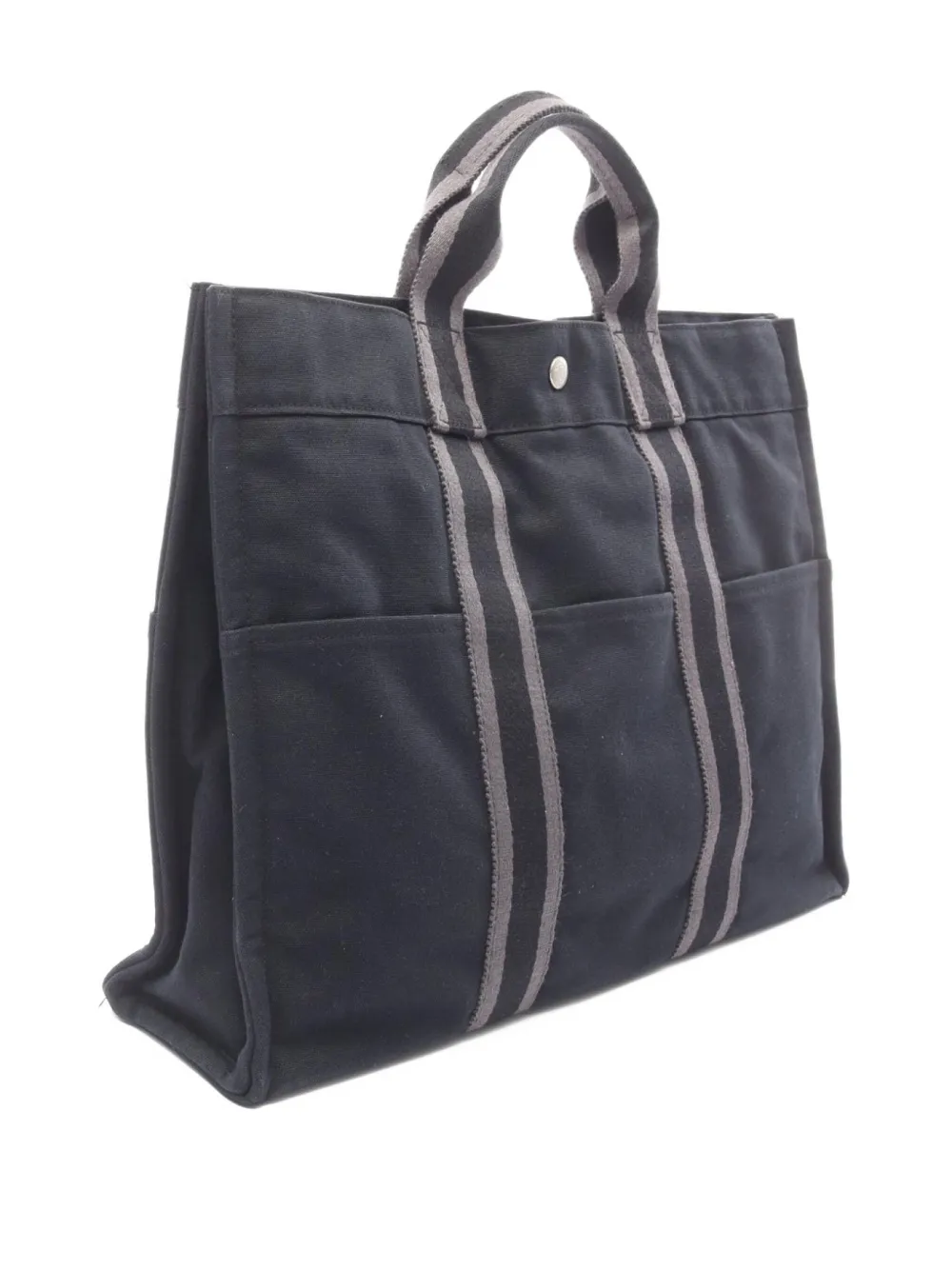 Pre-owned Hermes 2000s Fool Toe Mm Tote Bag In Black