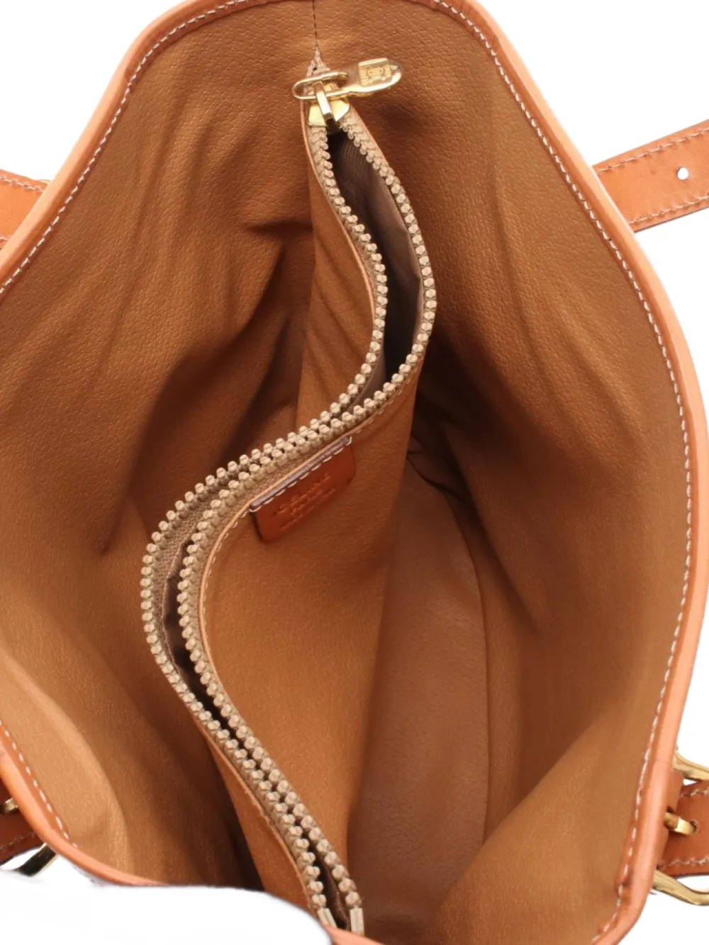 Pre-owned Celine 2000s Macadam Bucket Bag In Brown