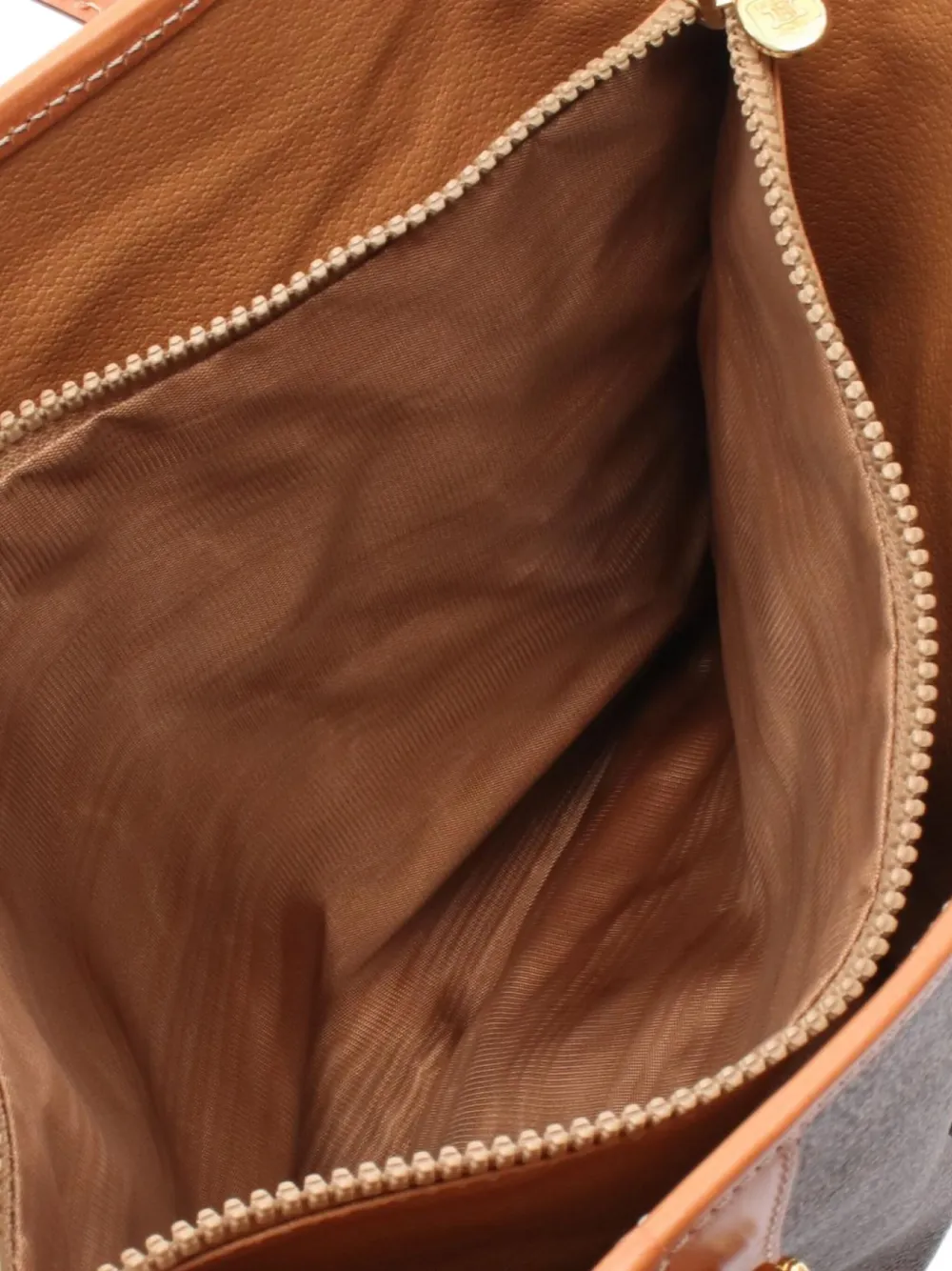 Pre-owned Celine 2000s Macadam Bucket Bag In Brown