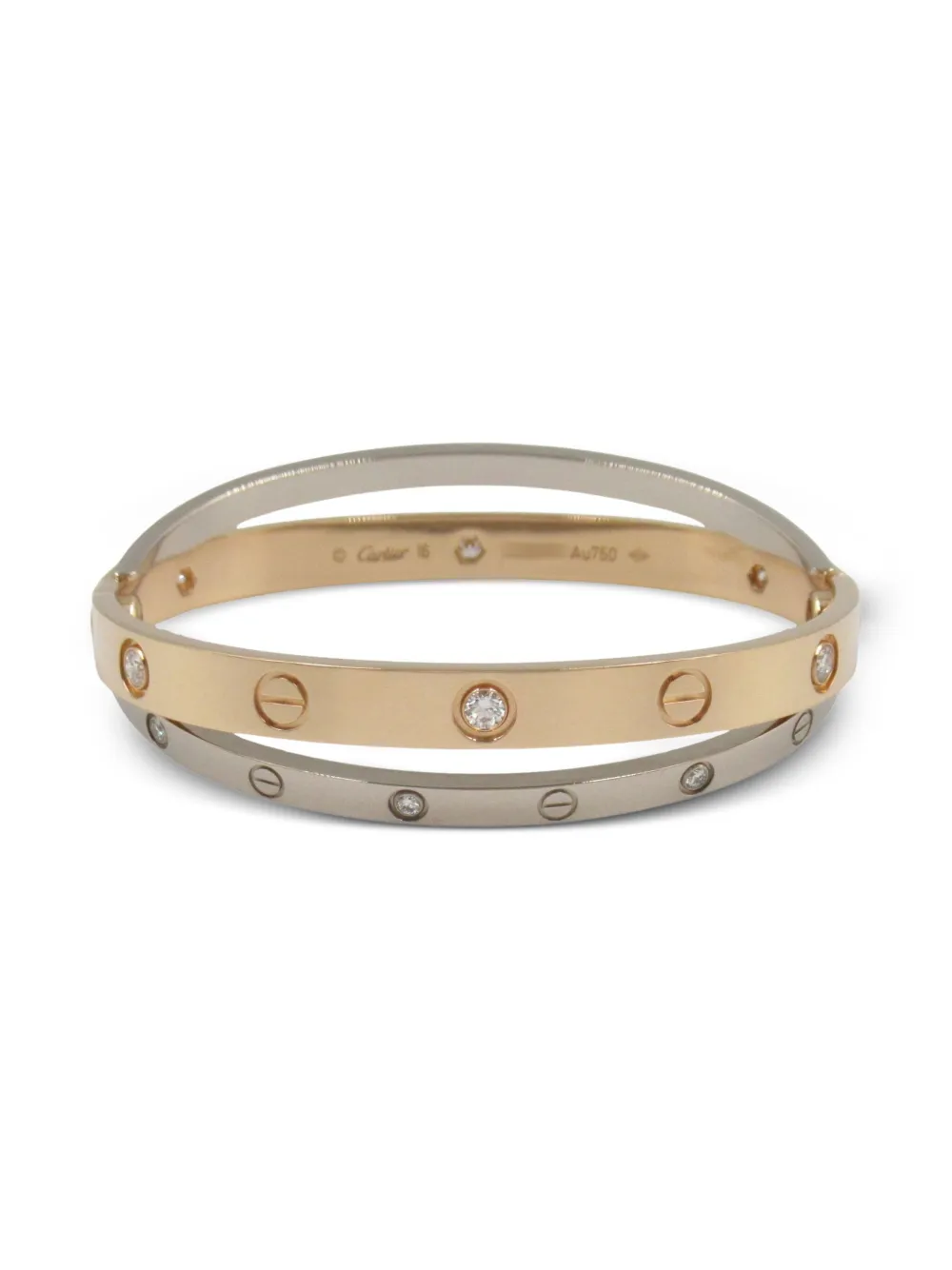 Cartier 2010s 18K white and rose gold Love Breath diamond bracelet | Image 2
