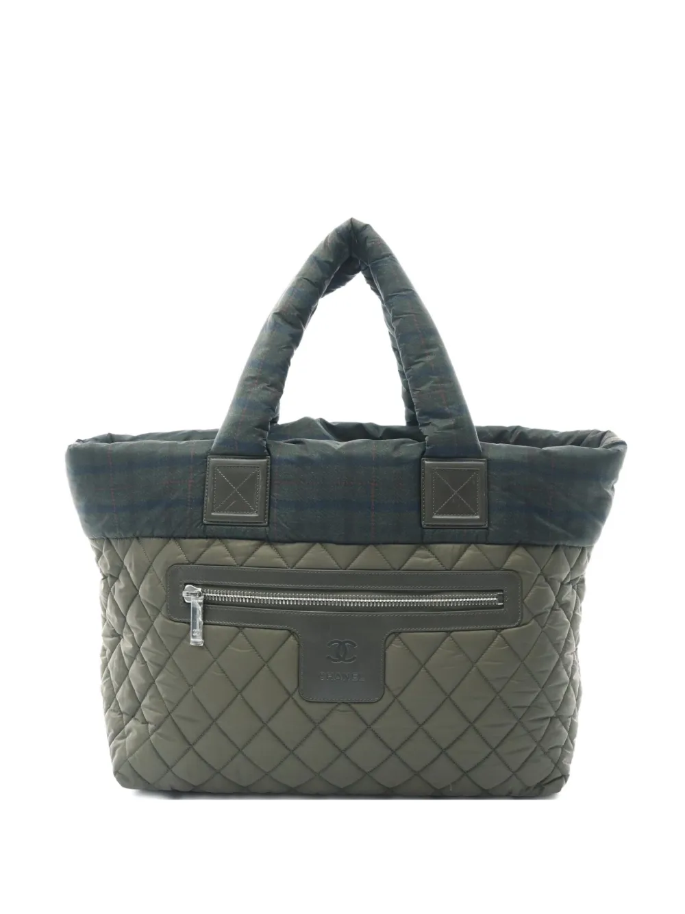 Pre-owned Chanel 2013-2014 Coco Coon Mm Tote Bag In Green