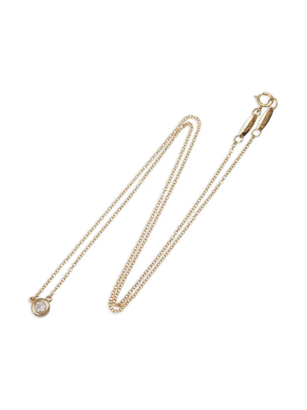 Tiffany & Co. Pre-Owned 2010s 18K rose gold By the Yard diamond necklace | Gold | Image 1