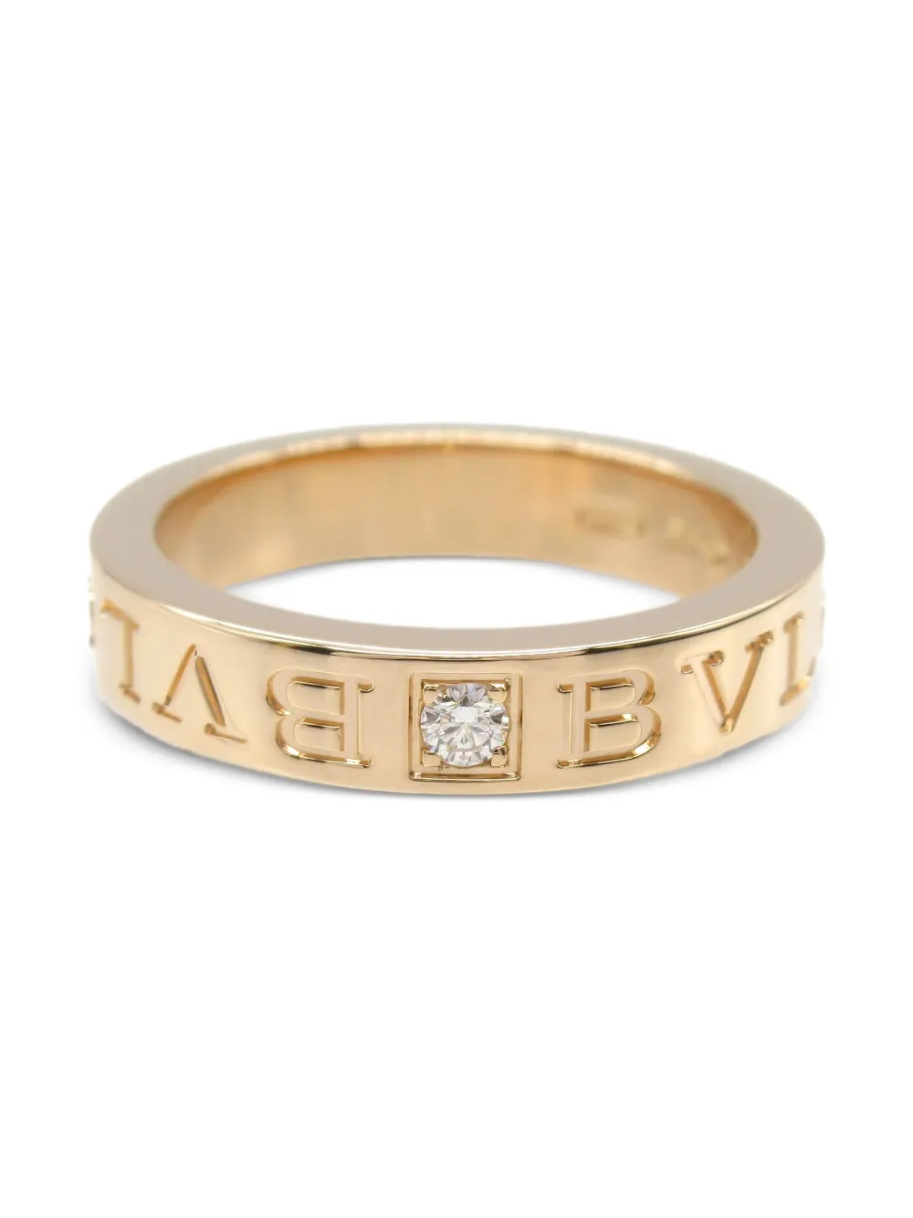 Bvlgari Pre-Owned 10s 18K rose gold B-zero diamond ring | Gold | Image 1