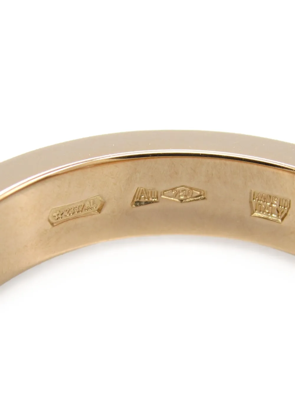 Pre-owned Bvlgari 10s 18k Rose Gold B-zero Diamond Ring