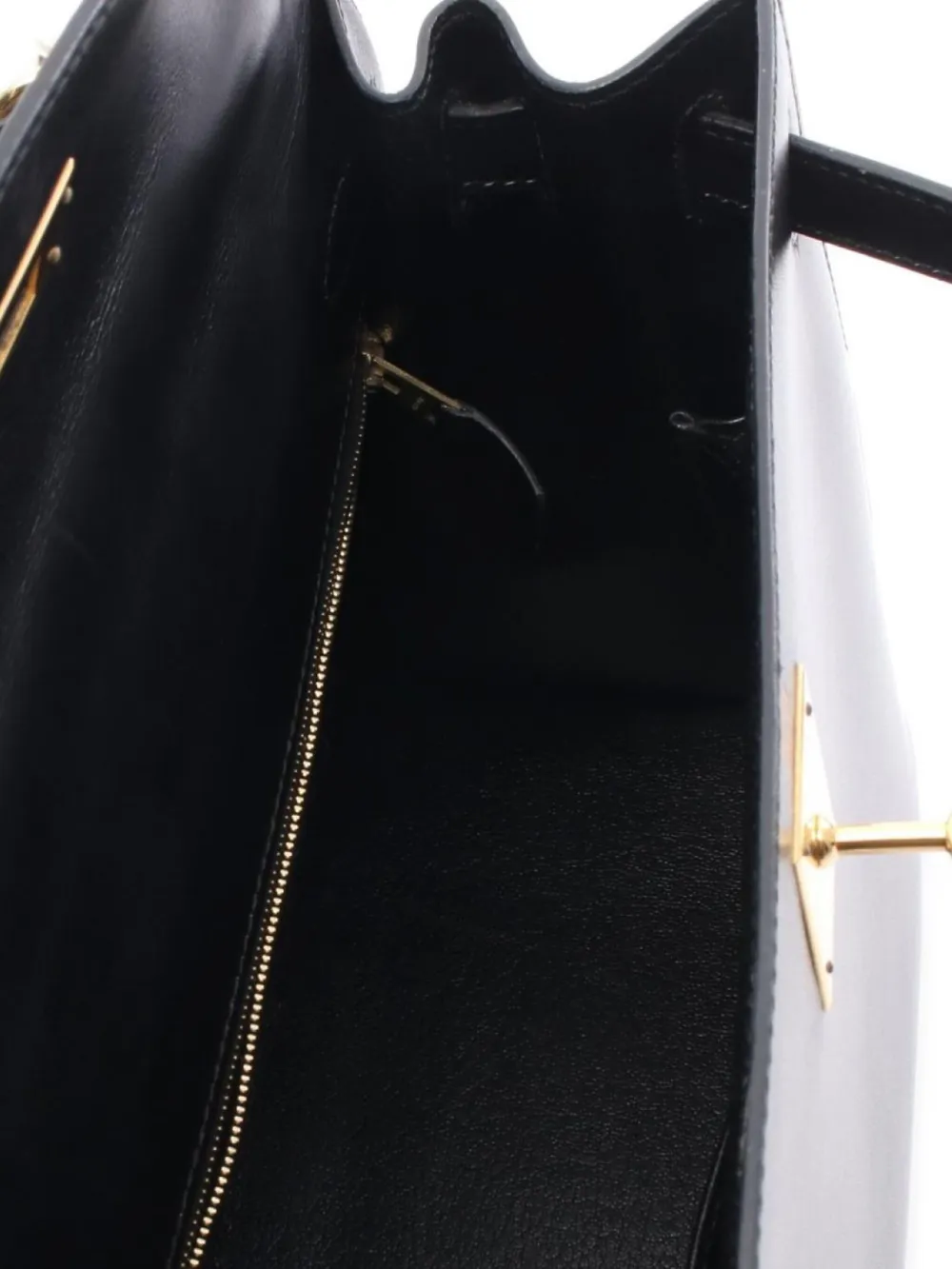 Pre-owned Hermes 2002 Kelly 28 Handbag In Black