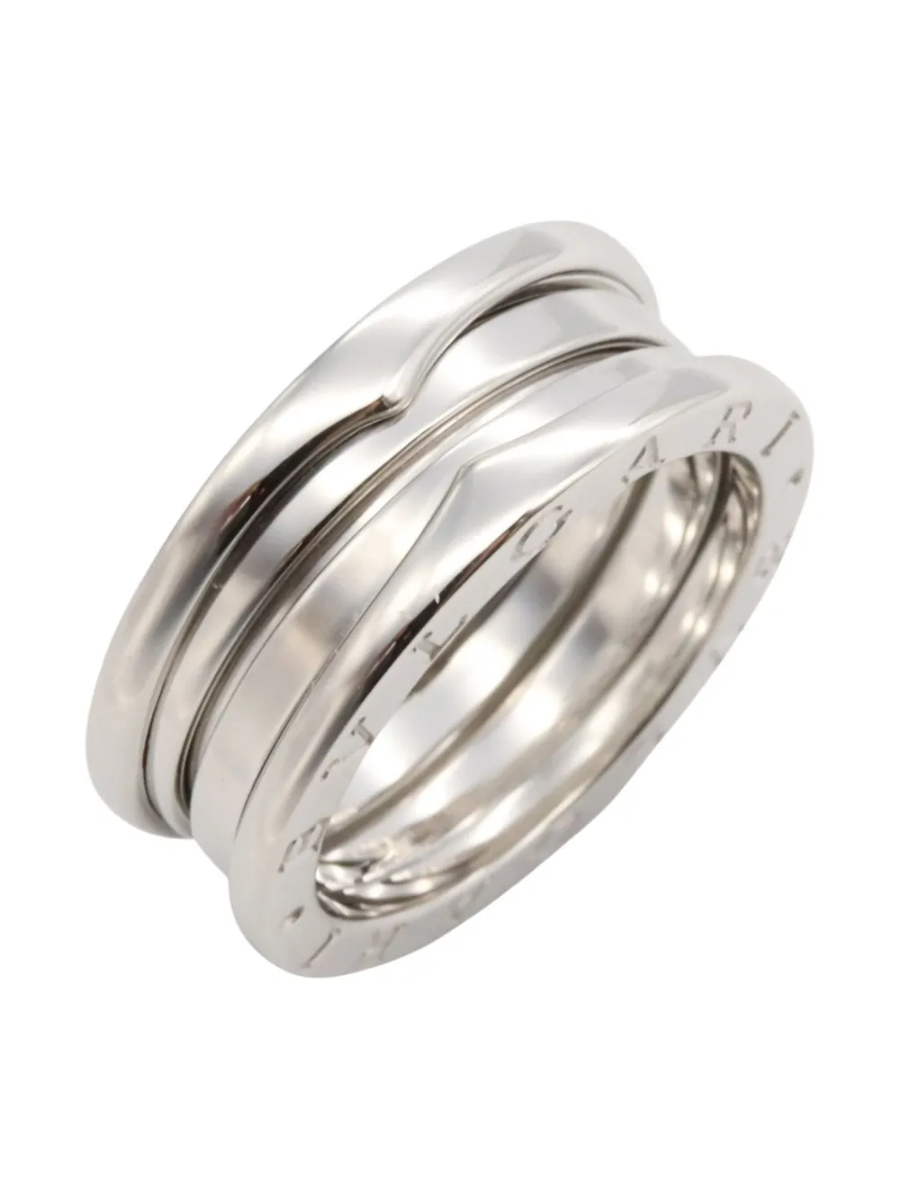 Bvlgari Pre-Owned 2010s 18K white gold B.zero1 ring - Argento