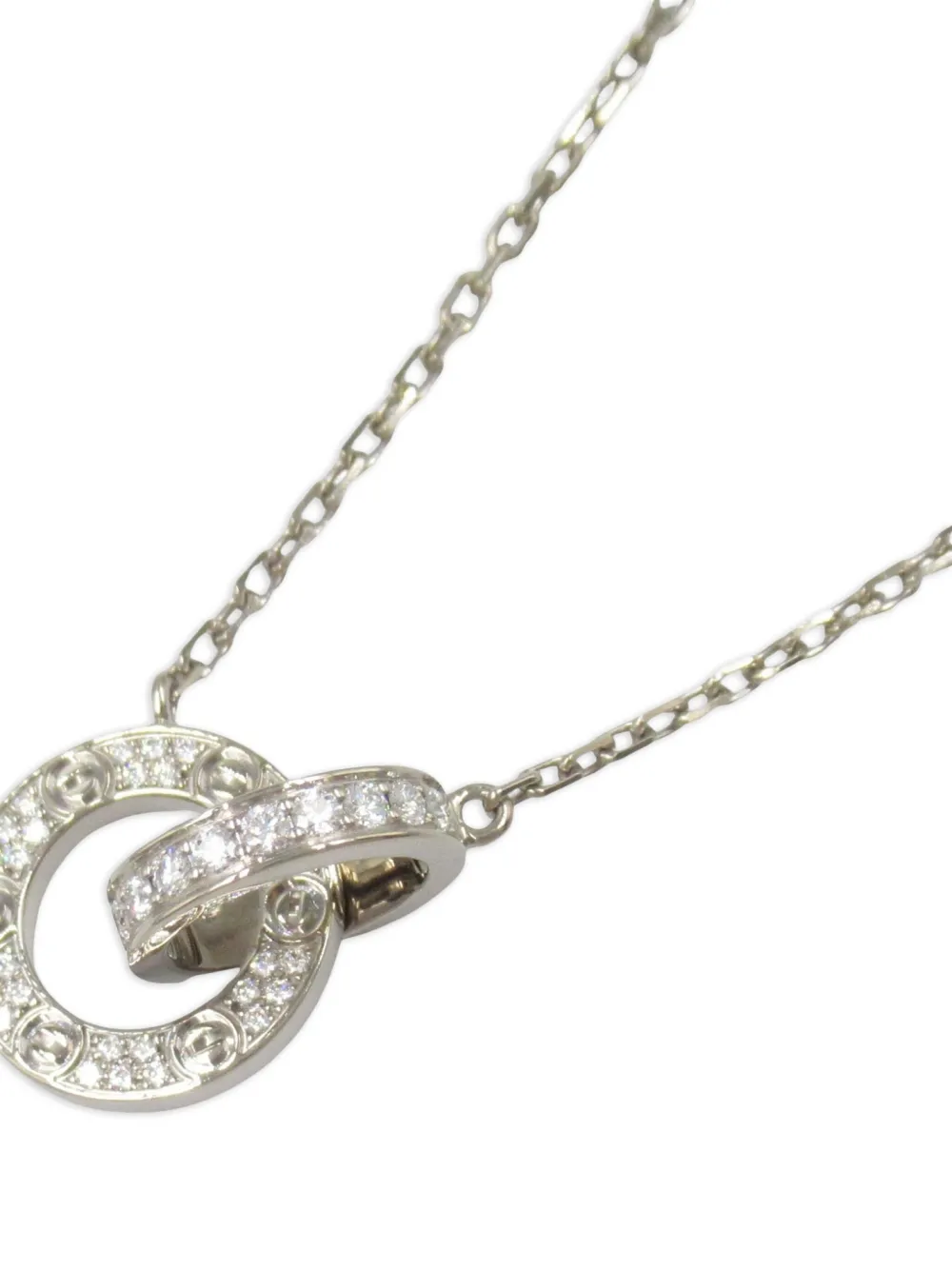 Cartier 2010s 18k white gold Baby Love diamond necklace | Image 2