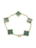 Van Cleef & Arpels 2010s 18K yellow gold Alhambra malachite bracelet