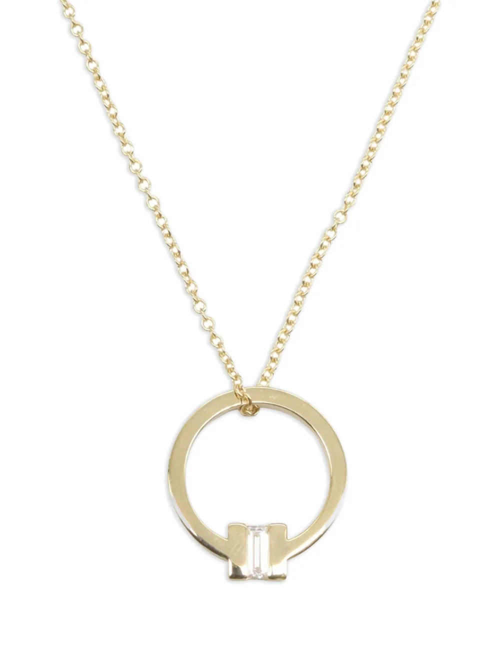 Tiffany & Co. Pre-Owned 10s 18K yellow gold T square-diamond necklace | Image 2