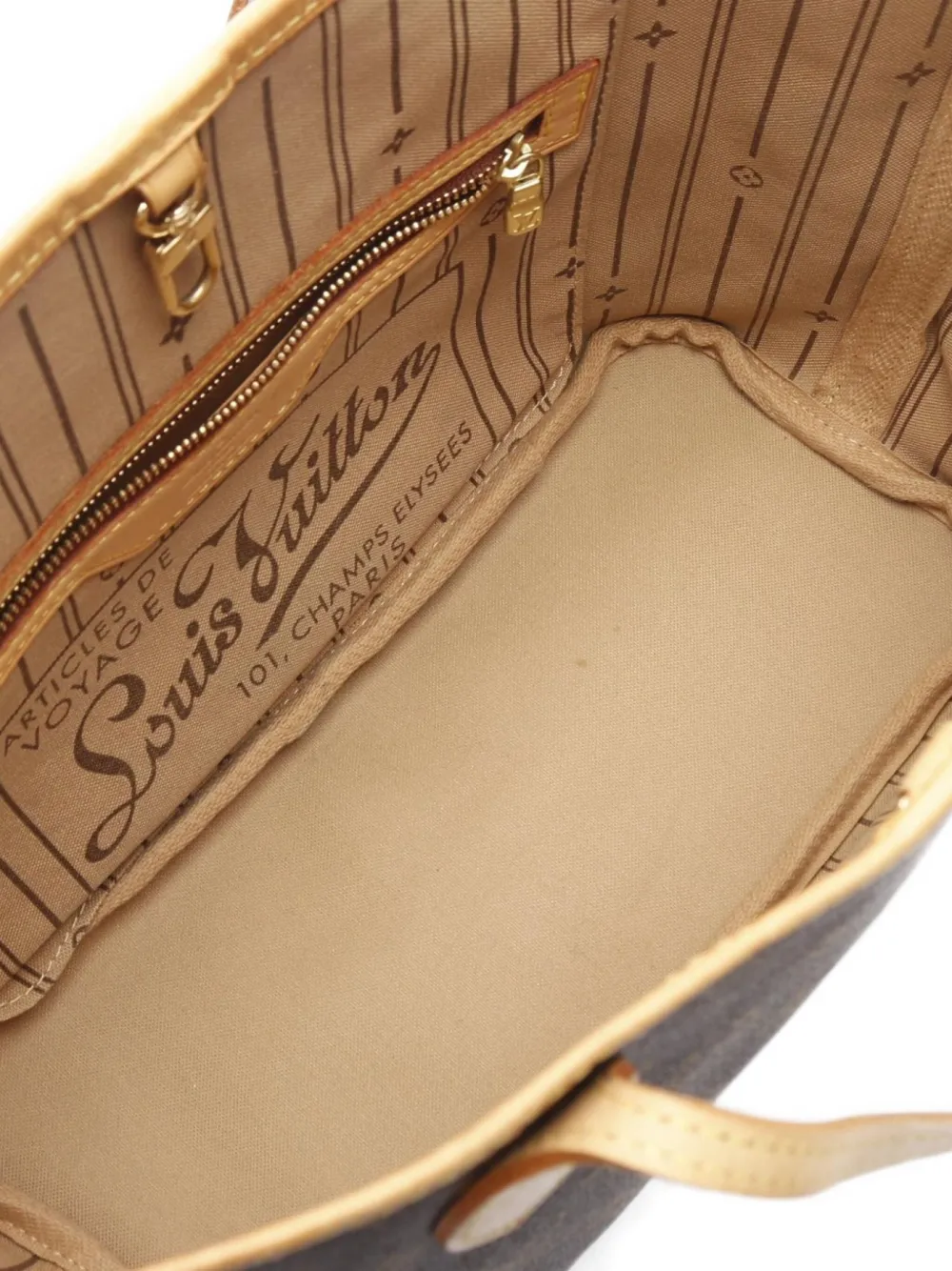Pre-owned Louis Vuitton 2008 Neverfull Pm Tote Bag In Brown