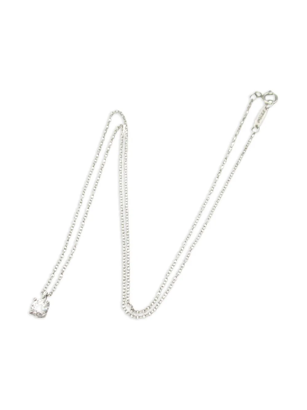 Tiffany & Co. Pre-Owned 2010s platinum Solitaire diamond necklace | Silver | Image 1