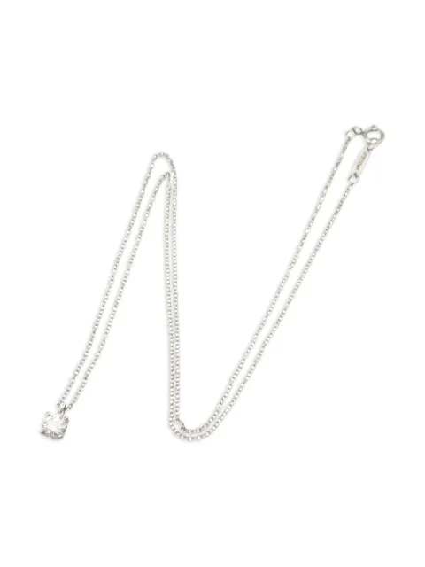 Tiffany & Co. Pre-Owned 2010s platinum Solitaire diamond necklace