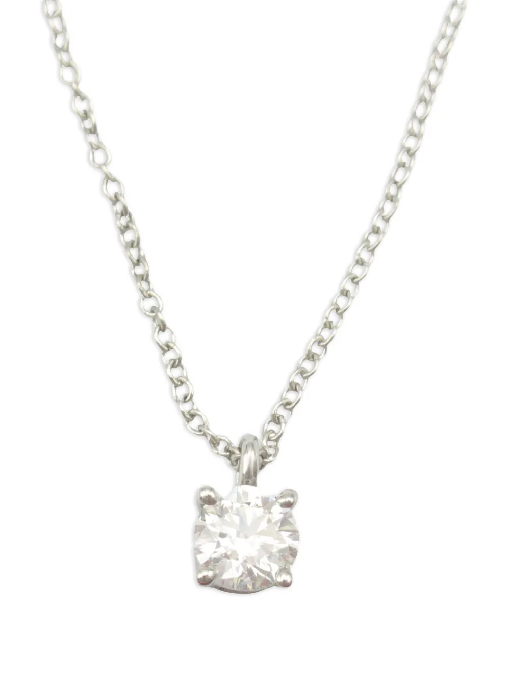 Tiffany & Co. Pre-Owned 2010s platinum Solitaire diamond necklace | Image 2