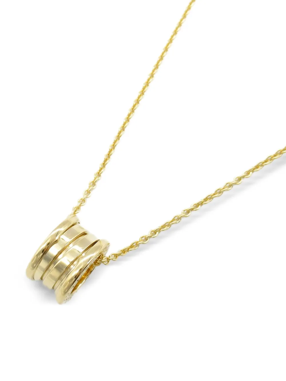Pre-owned Bvlgari 2010s 18k Yellow Gold B-zero1 Necklace