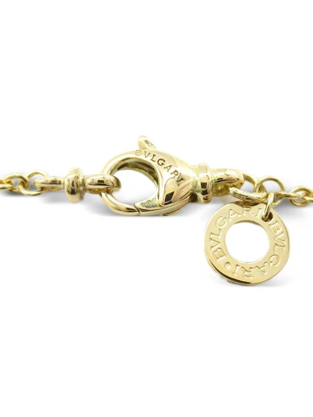 Pre-owned Bvlgari 2010s 18k Yellow Gold B-zero1 Necklace