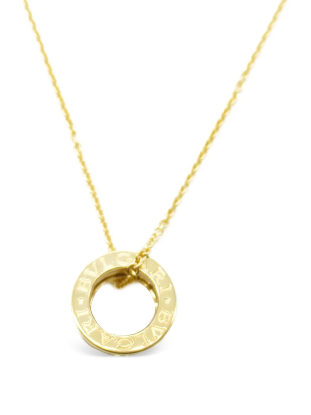 Pre-owned Bvlgari 2010s 18k Yellow Gold B-zero1 Necklace