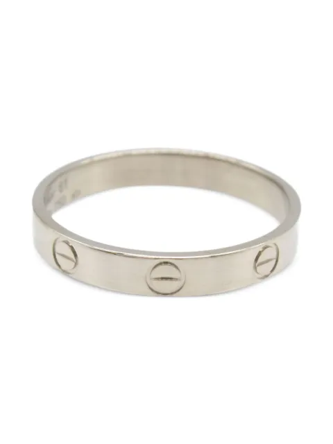 Cartier 2010s 18K white gold mini Love ring
