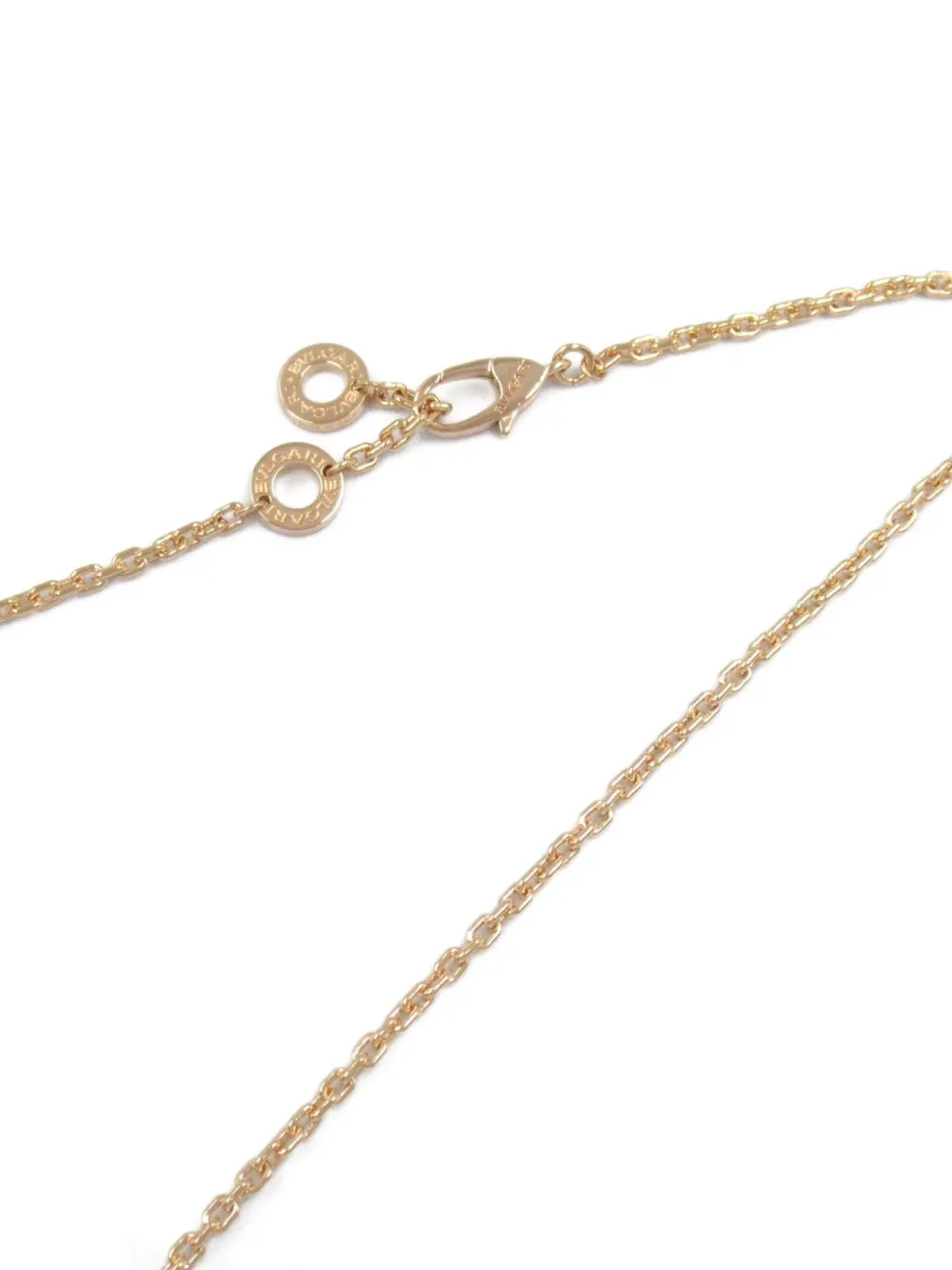Pre-owned Bvlgari 2010s 18k Rose Gold Serpenti Viper Diamond Necklace In Yellow