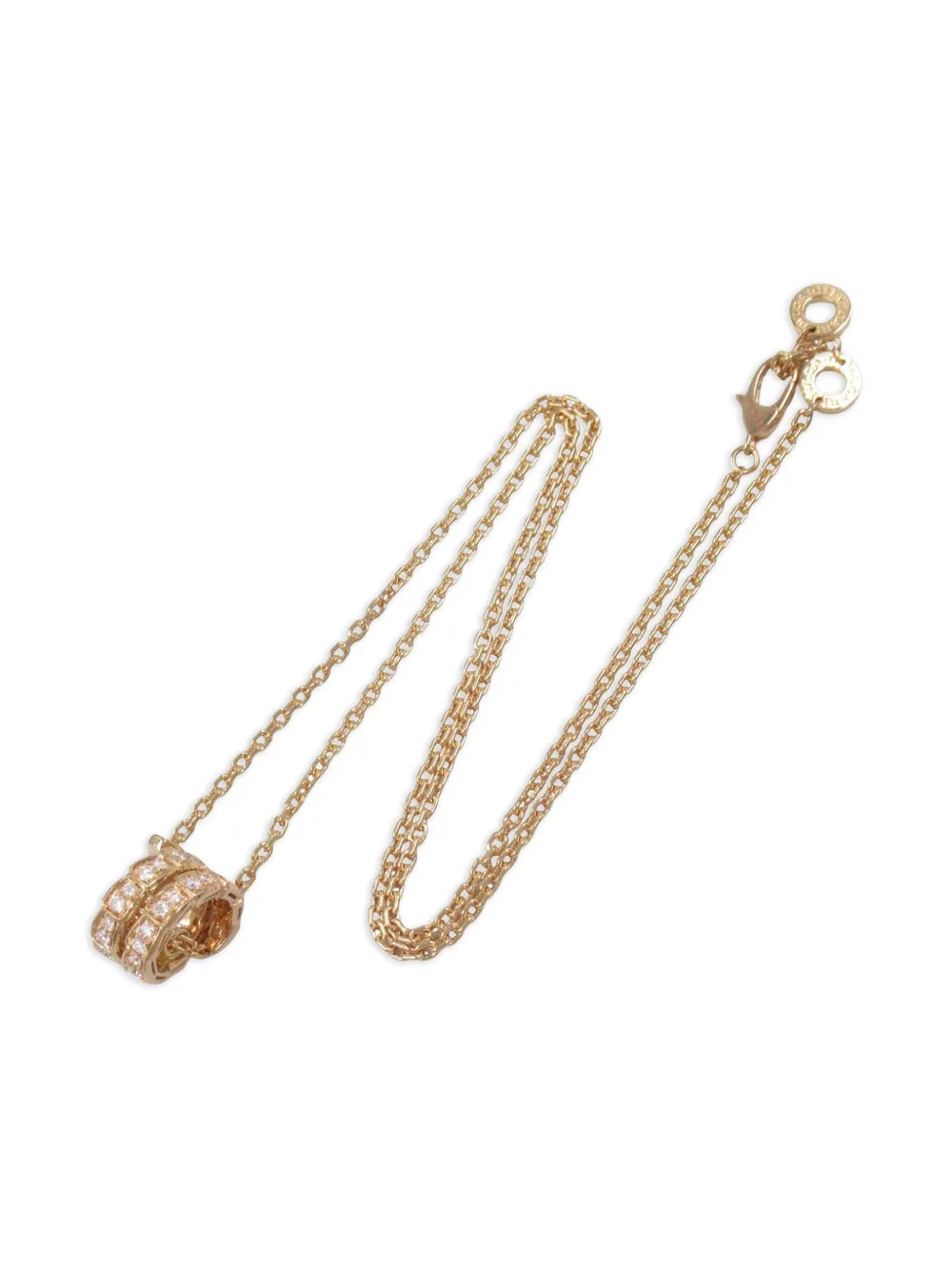Bvlgari Pre-Owned 2010s 18K rose gold Serpenti Viper diamond necklace | Yellow | Image 1