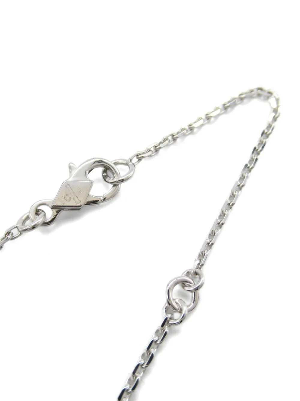 Pre-owned Van Cleef & Arpels 2010s 18k White Gold Boutonniere Diamond Necklace In Silver