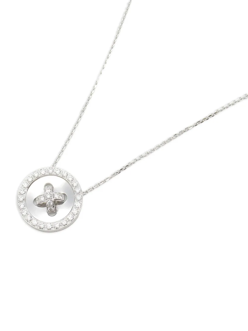 Van Cleef & Arpels 2010s 18K white gold boutonniere diamond necklace | Image 2