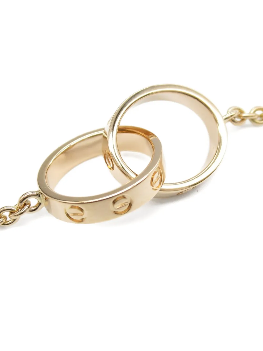 Pre-owned Cartier 2010s 18k Rose Gold Baby Love Necklace
