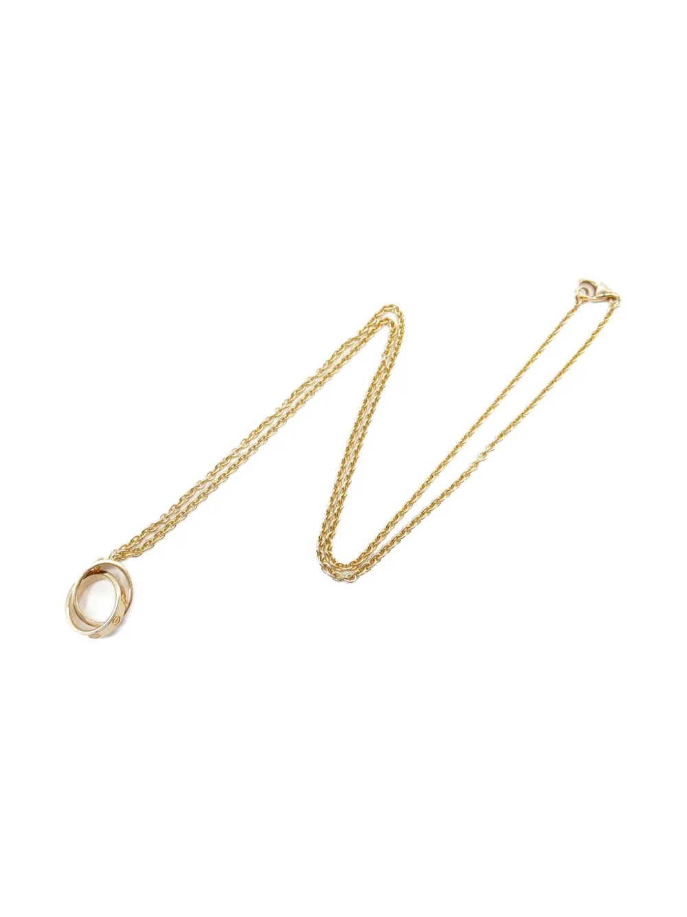 Pre-owned Cartier 2010s 18k Rose Gold Baby Love Necklace