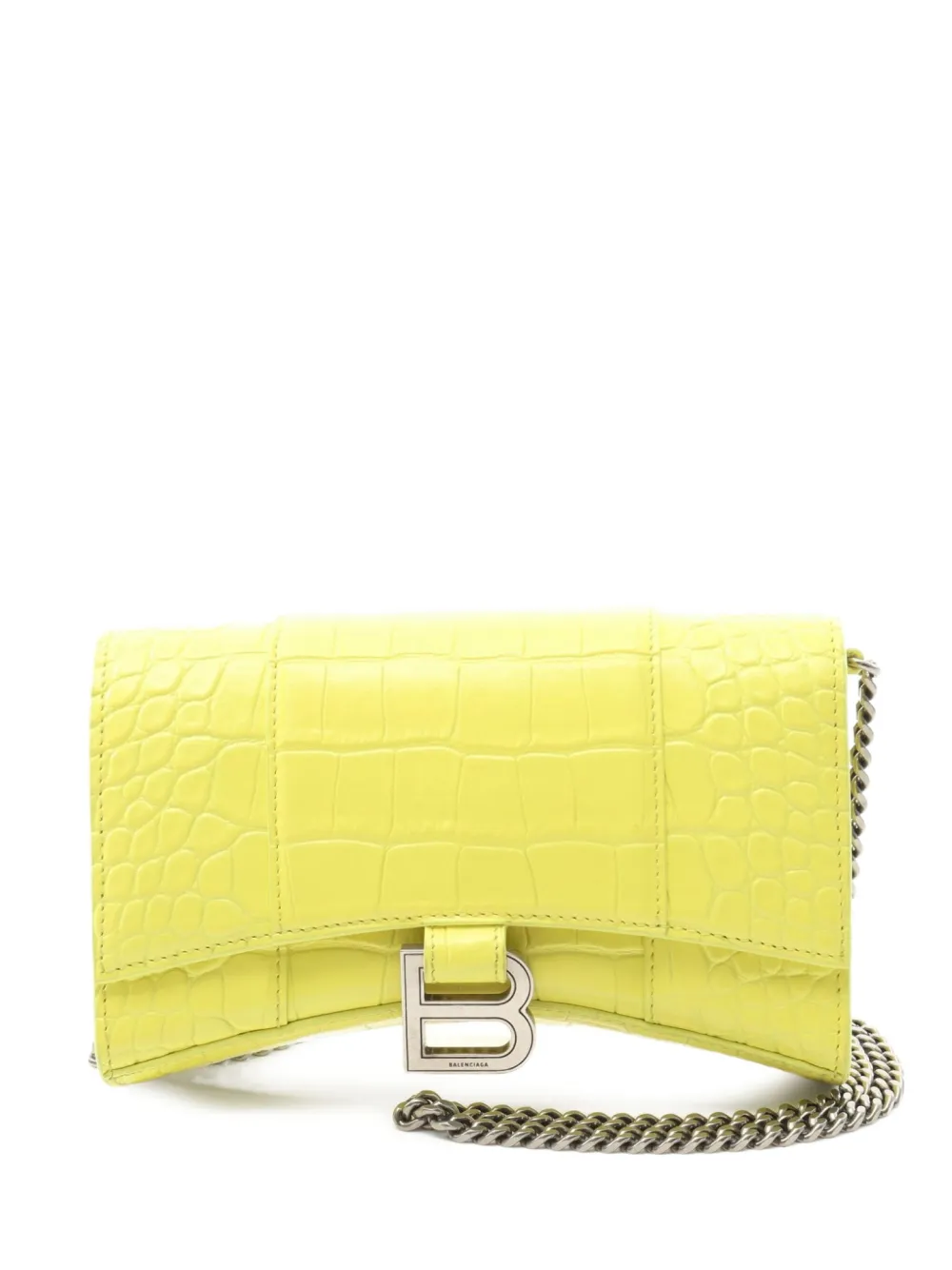 Balenciaga Pre-Owned 10s crocodile-embossed wallet - Giallo