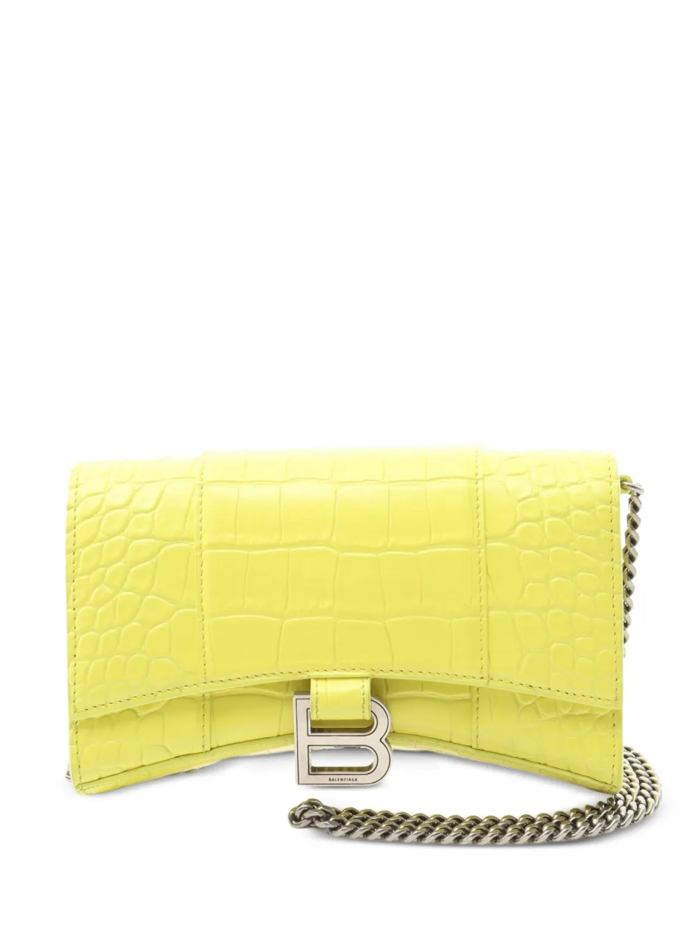Balenciaga Pre-Owned 10s crocodile-embossed wallet | Yellow | Image 1