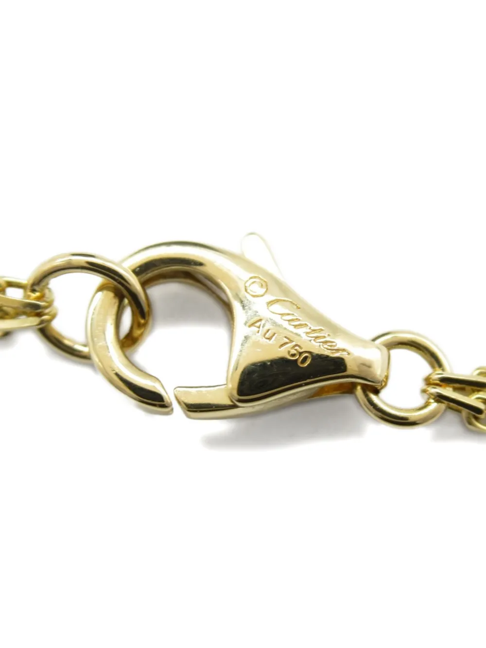Pre-owned Cartier 2010s 18k Yellow Gold Love Circle Diamond Necklace
