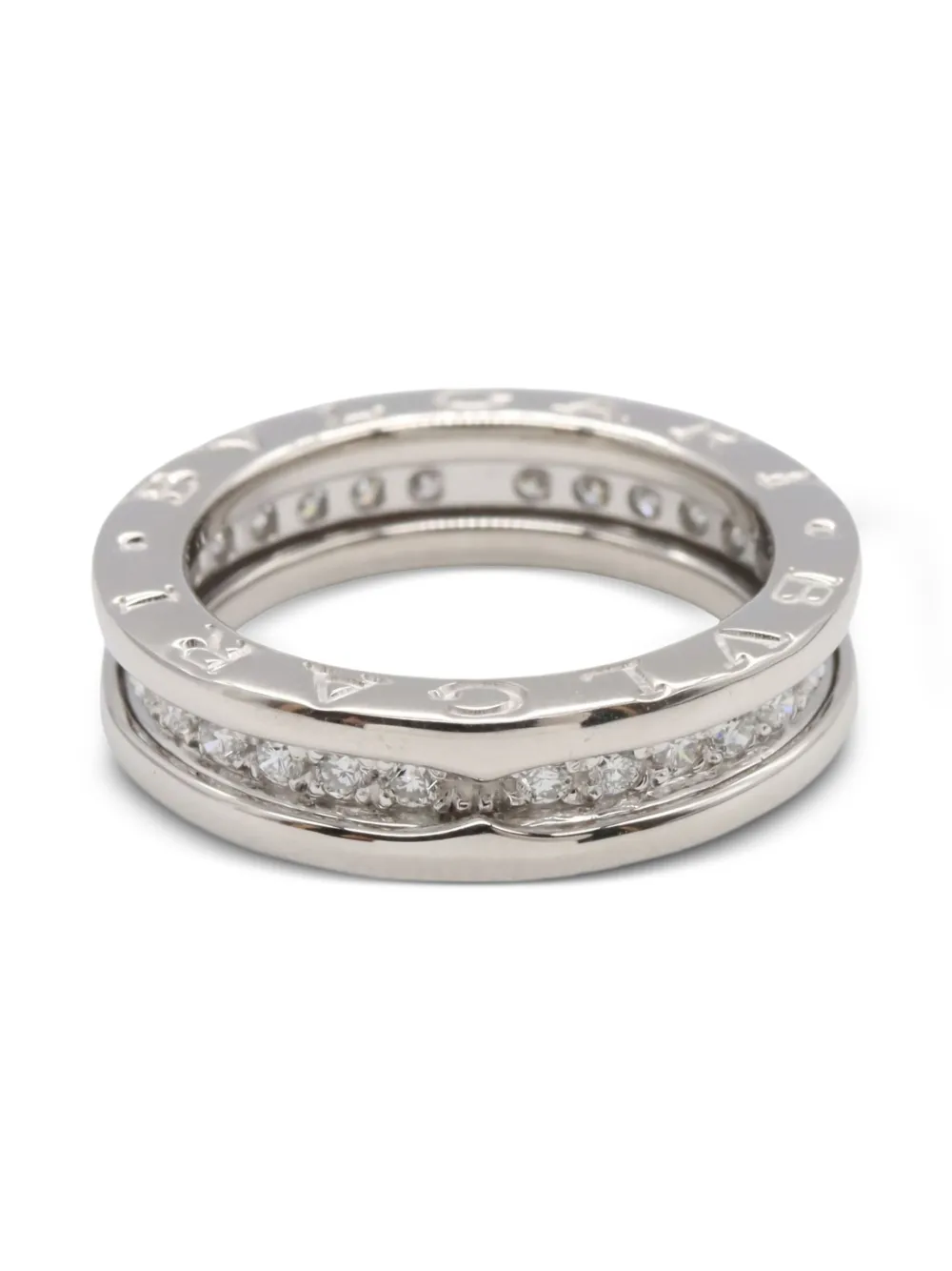 Bvlgari Pre-Owned 2010s 18K white gold B-Zero1 diamond ring | Women | Image 2