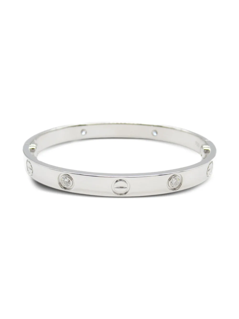 Cartier 2010s 18K white gold Love Breath 4PD diamond bracelet | Silver | Image 1