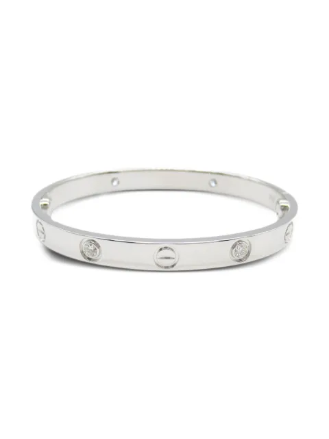 Cartier 2010s 18K white gold Love Breath 4PD diamond bracelet