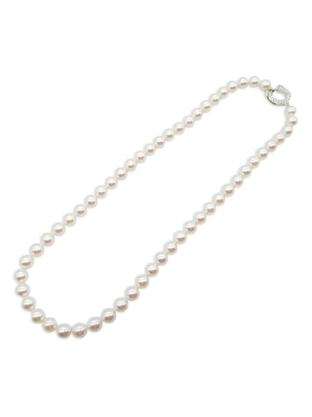 Cartier 10s 18K white gold embellished diamond and pearl necklace | Silver | Image 1