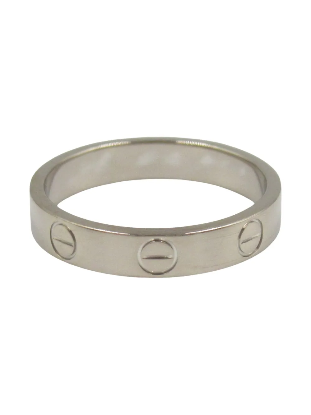 Cartier 2010s 18K white gold Mini Love ring - シルバートーン Cartier 2010s 18K white gold Mini Love ring - シルバートーン