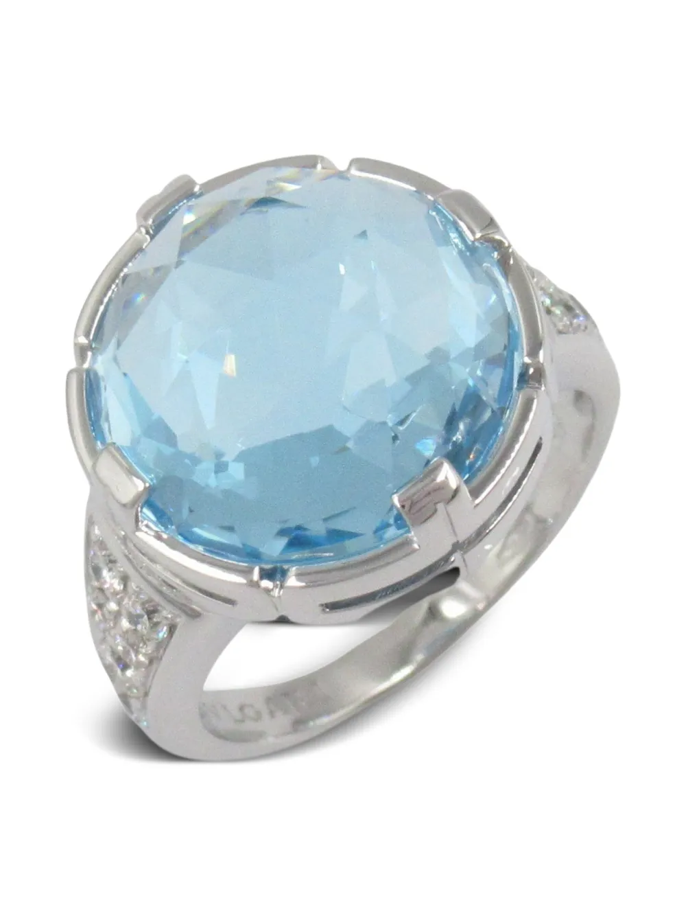 Bvlgari Pre-Owned 2010s 18K white gold blue diamond ring | Image 2