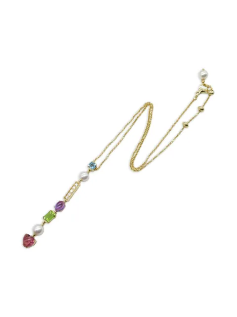 Bvlgari Pre-Owned 2010s 18K yellow gold Allegra multi-stone necklace