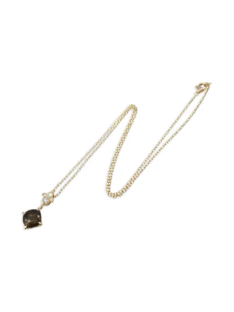 Cartier 2010s 18K rose gold quartz and diamond necklace