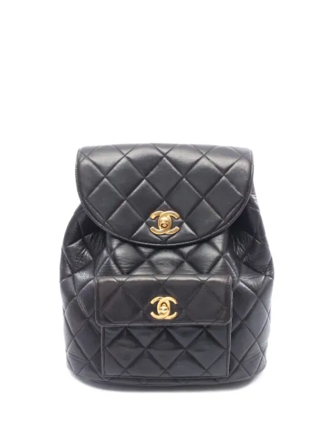 CHANEL Pre-Owned 2010s quilted lambskin backpack