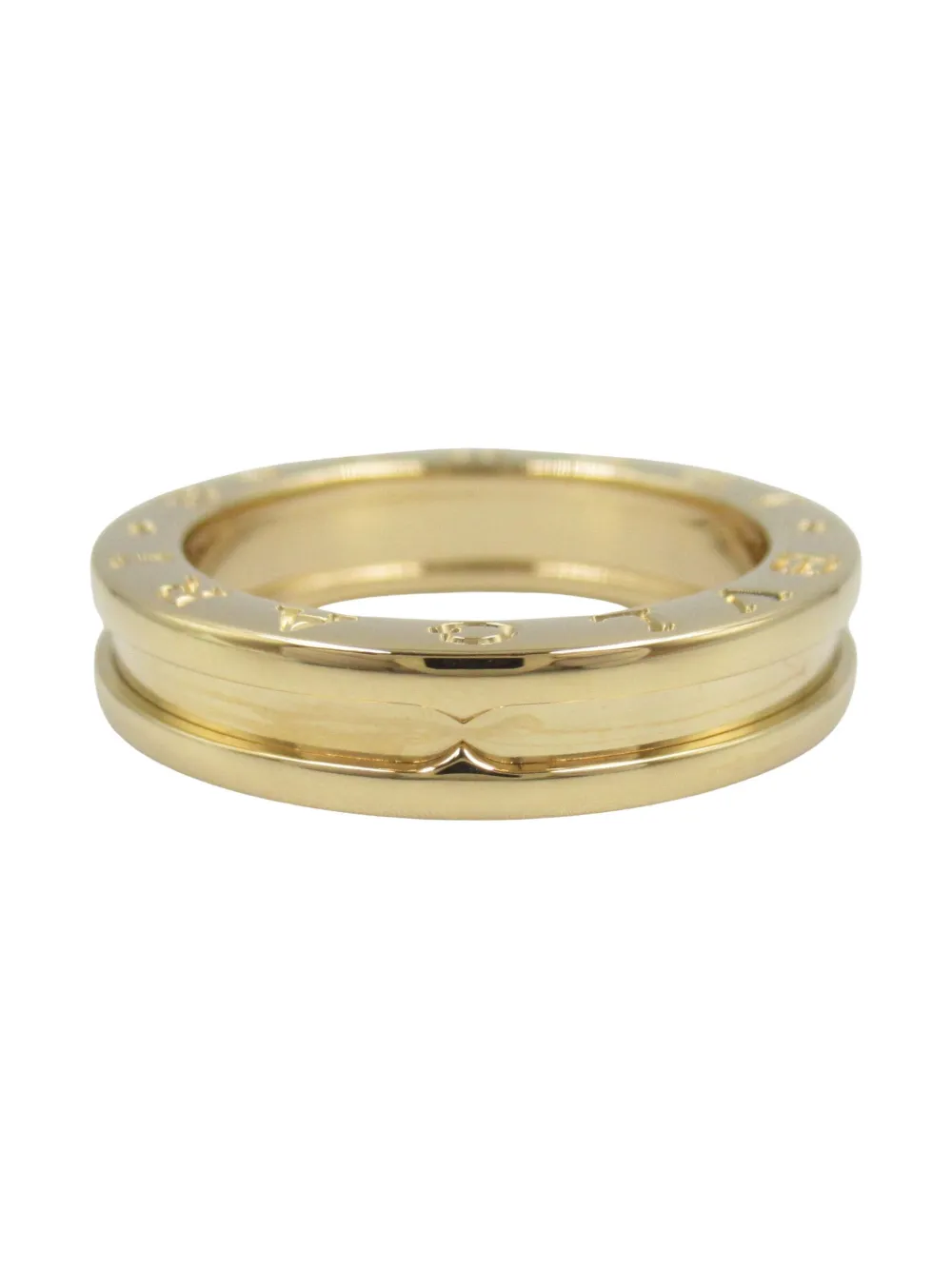 Pre-owned Bvlgari 2010s 18k Yellow Gold B.zero1 Ring