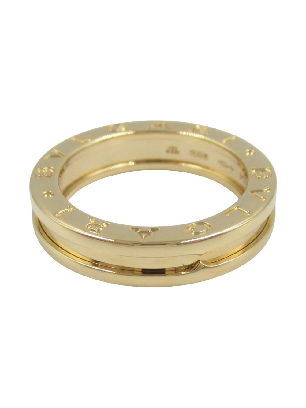 Pre-owned Bvlgari 2010s 18k Yellow Gold B.zero1 Ring
