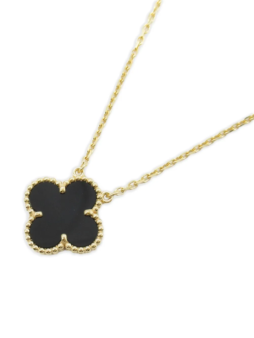 Van Cleef & Arpels 10s 18K yellow gold Alhambra onyx necklace | Image 2