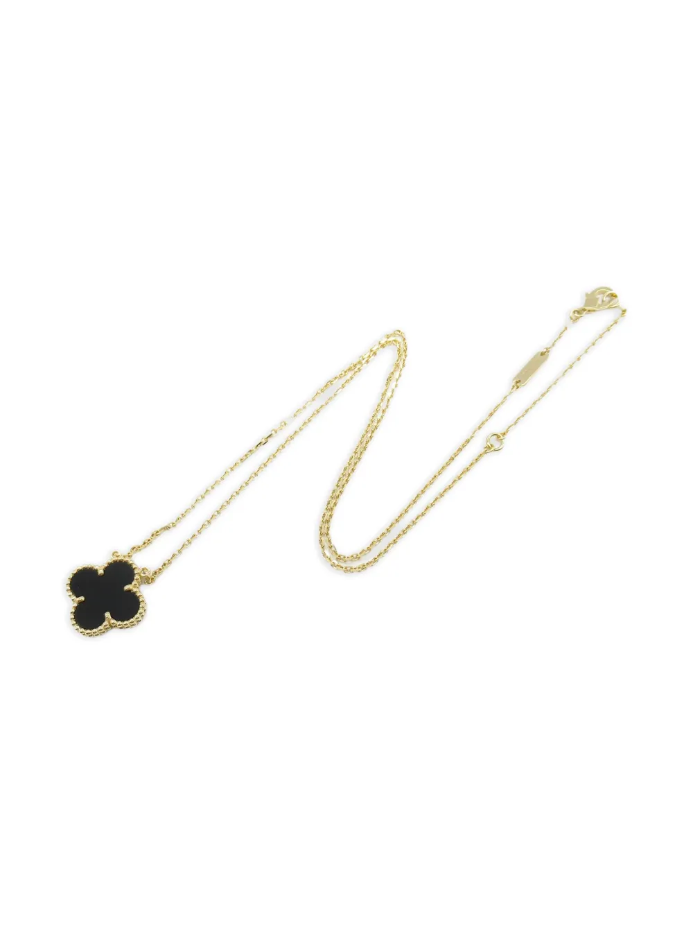 Van Cleef & Arpels 10s 18K yellow gold Alhambra onyx necklace | Gold | Image 1