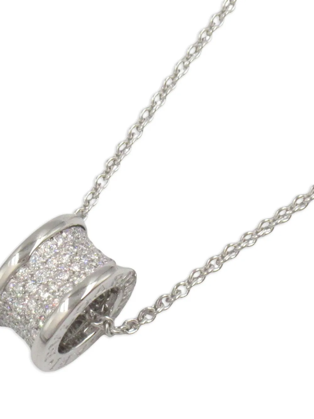 Bvlgari Pre-Owned 2010s 18K white gold B-Zero1 diamond necklace | Image 2