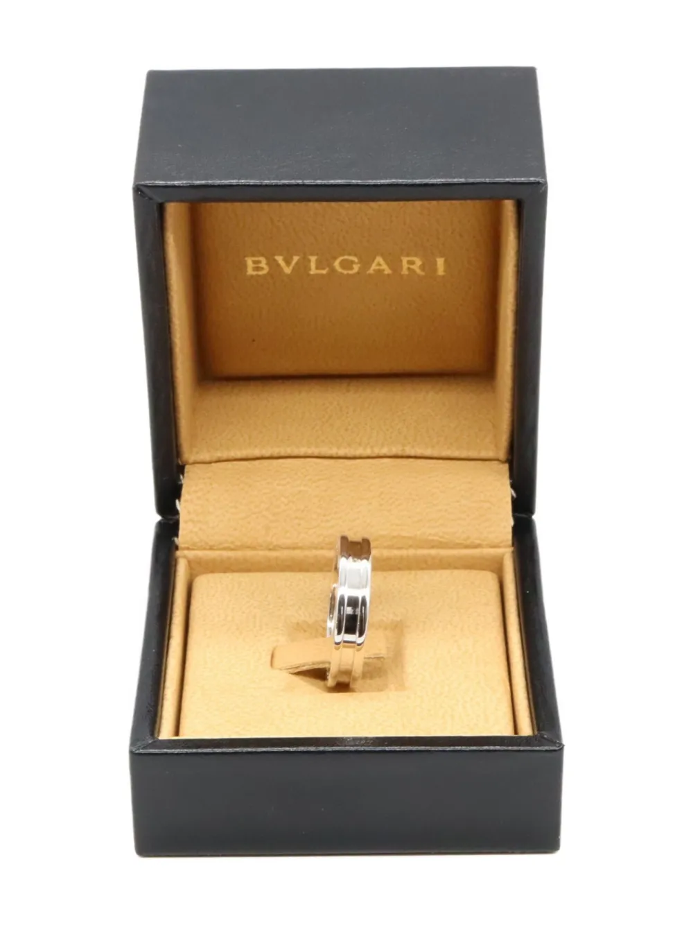 Pre-owned Bvlgari 2010s 18k White Gold B.zero1 Ring In Silver
