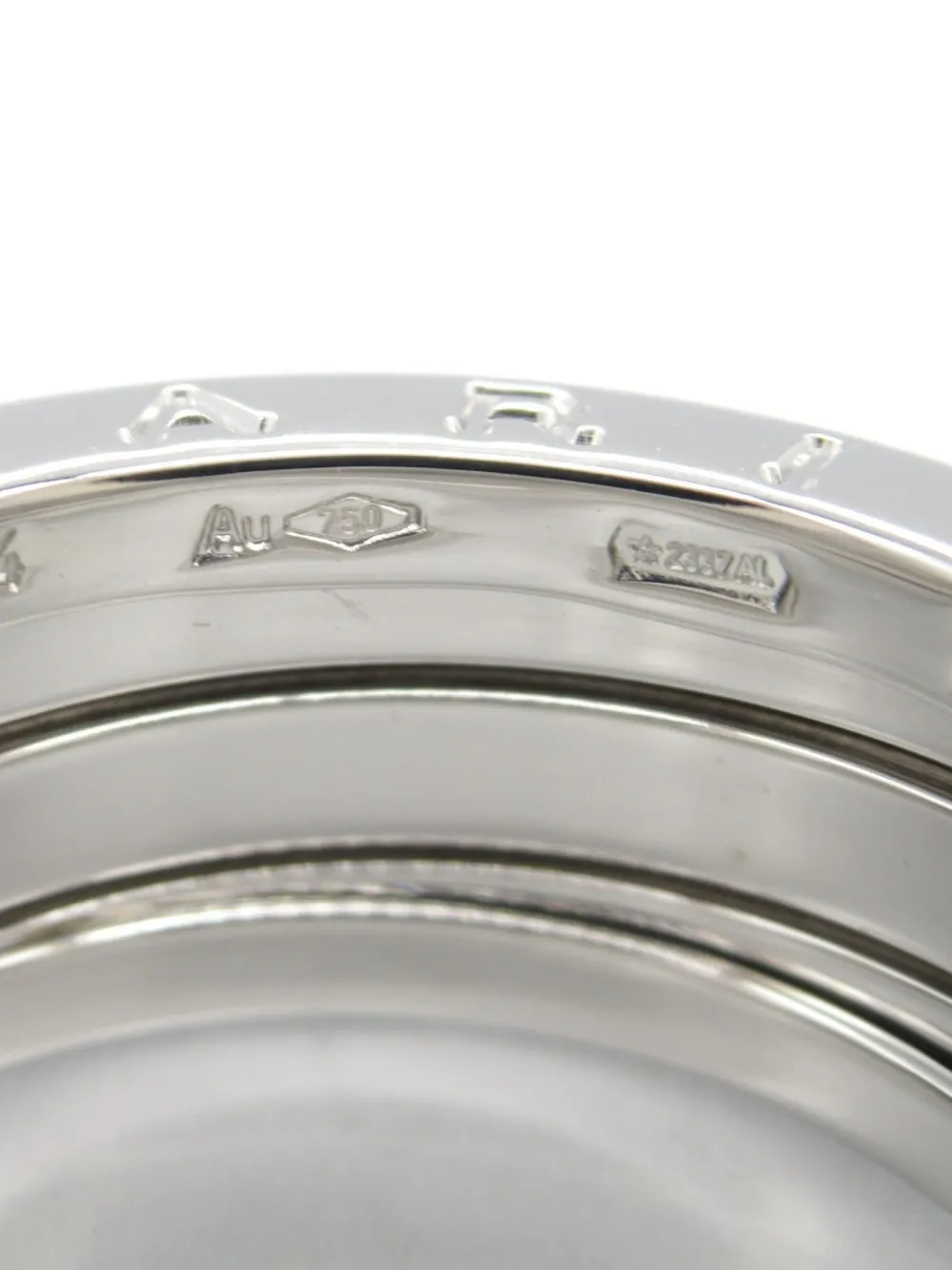 Pre-owned Bvlgari 2010s 18k White Gold Three-band Ring In Silver