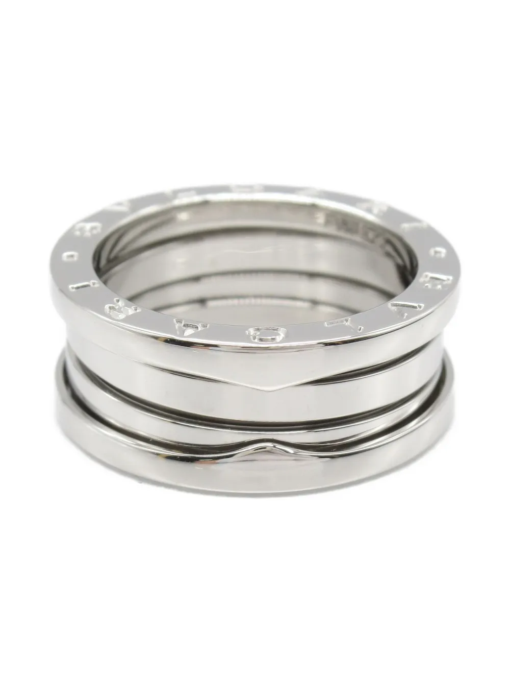 Bvlgari Pre-Owned 2010s 18K white gold three-band ring | Women | Image 2